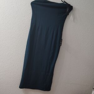 Lulu's Teal Strapless Dress
